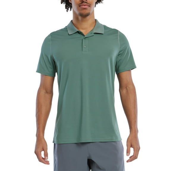 Reebok Men's Short Sleeve Performance Training Polo Shirt Wicking Dark Green L