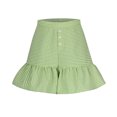 thumbnail image 7 of Bzhegqhd Women's Summer Solid Color High Waisted Shorts with Floral Pleated Hem Casual Shorts, 7 of 7