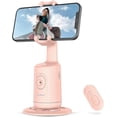 thumbnail image 1 of Auto Face Tracking Tripod with Remote, 360 Rotation Auto Tracking Phone Holder, No App, Smart Phone Selfie Sticks Tripod(Pink), 1 of 4