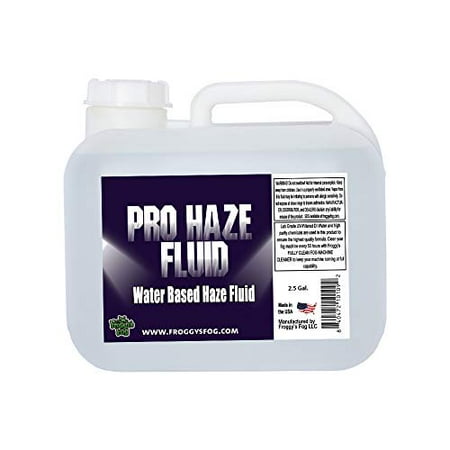 Froggys Fog - Pro Haze - High-Performance Haze Fluid for Hurricane Haze 2 and Fog Machines - Water Based Haze Fluid - 2.5 Gallons