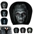 thumbnail image 7 of 2 Pack Halloween Creepy Ghost Woman Face Car Headrest Covers Horror Scary Spirit Head Rest Protector Covers Auto Interior Prank Decor For Car SUV Truck, 7 of 7
