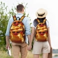 thumbnail image 4 of Vsdgher Sunglasses Yellow Duck Print Canvas Backpack Travel Rucksack Unisex Knapsack 15.7/17.7Inch Laptop Backpack for Work,College-Small, 4 of 5