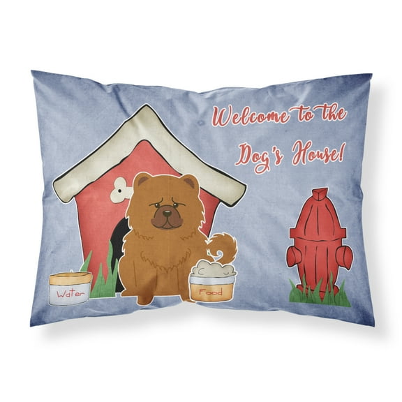Dog House Collection Chow Chow Red Fabric Standard Pillowcase