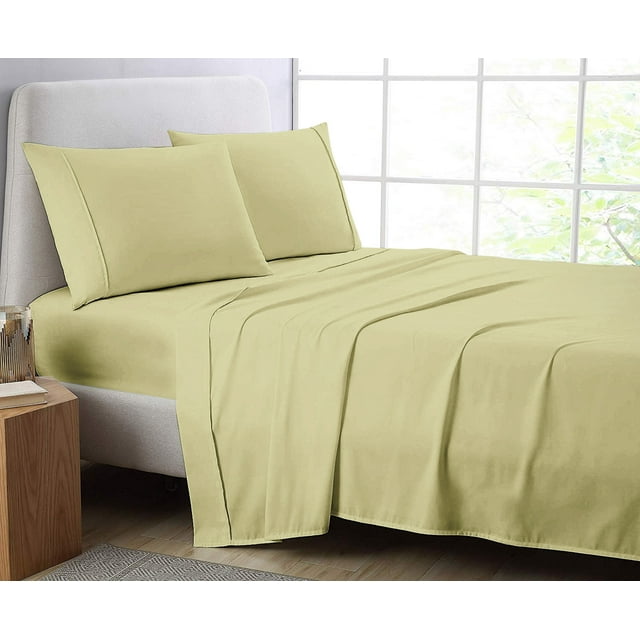 Cotton Metrics 4pc Sheet Set 600TC 100% Organic Cotton 4pc Bedding Set (Fitted sheet, Flat sheet, 2 Pillowcases) All Sizes & Colors
