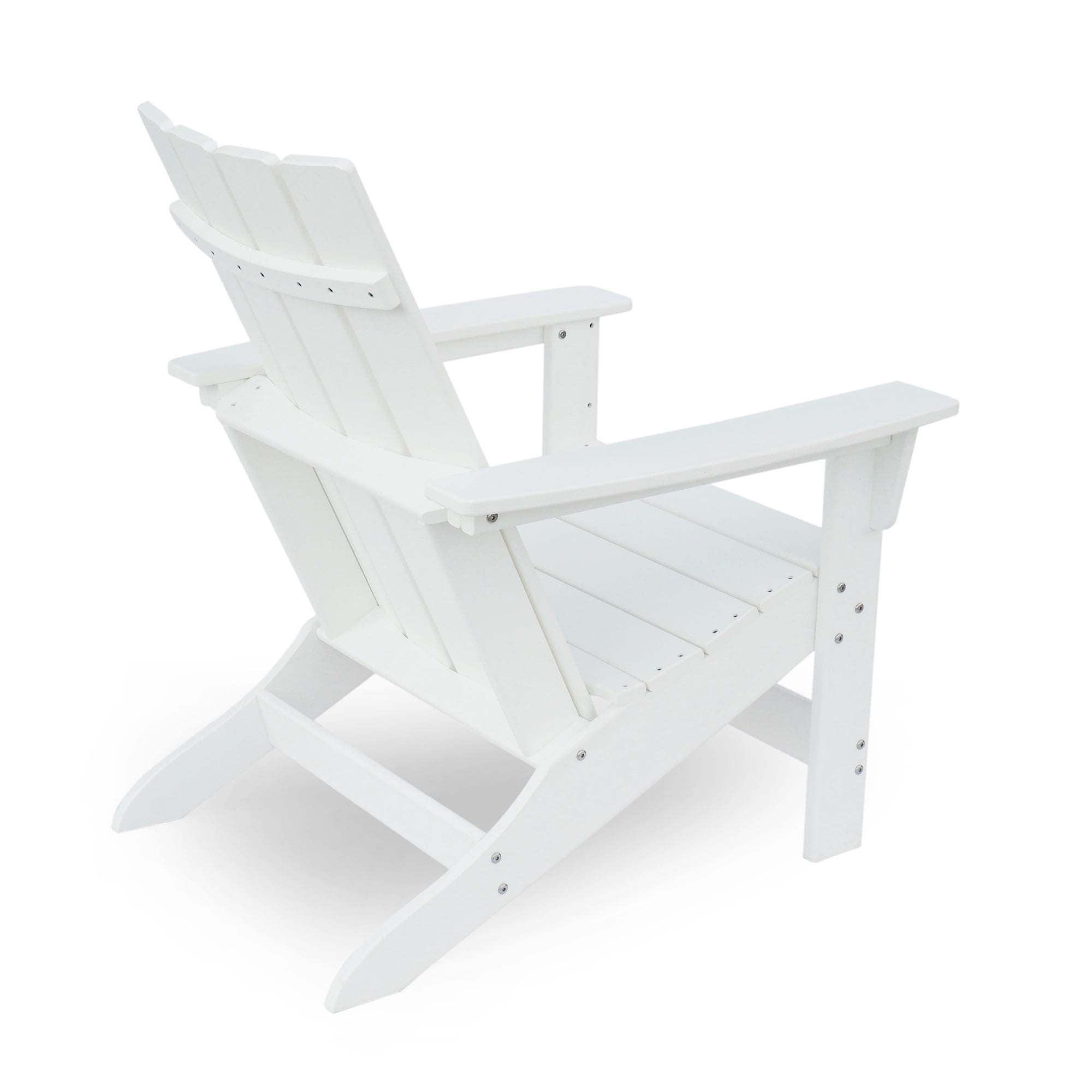 Outdoor Adirondack Chair High Density Resin All-Weather Slat Design Transitional Style For Patio Garden