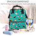 thumbnail image 5 of Fuzoiu Sushi Print Diaper Bag Backpack,Baby Essentials Travel Tote,Multi function Waterproof Diaper Bag, Travel Essentials Baby Bag - Unisex, 5 of 6