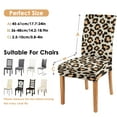 thumbnail image 6 of Dining Chair Covers Leopard Pattern Set of 4 Cute Animal Print Washable Polyester Stretch Slipcovers Removable Seat Protector for Romantic Home Decor, 6 of 7