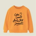 thumbnail image 3 of SonxaHe Toddler Boy' Sweatshirt Warm Long Sleeves Letter Print Thick Overiszed Winter Fall Sweatshirt Yellow,Sized 3-4, 3 of 3