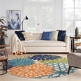 thumbnail image 5 of Pemberly Row 10' x Round Multicolor Fabric Tropical Area Rug (10' Round), 5 of 7