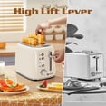 thumbnail image 5 of Aigostar tostador de 2 rebanadas, tostadoras retro extra anchas con ranura mejor calificada para tostar bagels, panes, gofres y más, cancelar, descongelar y 6 dorados, bandeja extraíble para migas,, 5 of 5