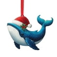 thumbnail image 2 of SMKE Vintage Handcrafted Christmas Ornaments,Creative Decorative,Animal Collection For Tree Decor,Wood Hanging Pendant,Xmas Gift,Modern Wall Decor For Home,Car,Living Room,Bedroom 2.75" Whale, 2 of 7