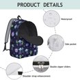 thumbnail image 4 of Alien and UFO Deep Blue Pattern Backpack for School, Cute School Bag with Adjustable Shoulder Straps and Padded Back, 15.7"x11.8"x5.5", 4 of 5