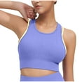 thumbnail image 3 of Sport Bras Women Pullover Bra Feature V-Neck Demi & Balconette Bra Style W-1804 Blue XL, 3 of 5