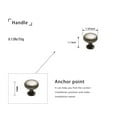 thumbnail image 3 of Goo-Ki 6 Pack Antique Silver Round Classic Cabinet Knobs Hardware for Bedroom Kitchen, 3 of 4