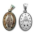 thumbnail image 5 of Two Tone (Silver and Yellow Gold Color) Stainless Steel Virgin Mary Pendant (Miraculous Medal) (Medium), 5 of 7