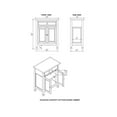 thumbnail image 7 of Alaterre Furniture Country Cottage Rustic Accent Cabinet with Storage Drawer and Two Doors, Solid Pine Wood, White Antique Finish, 7 of 7