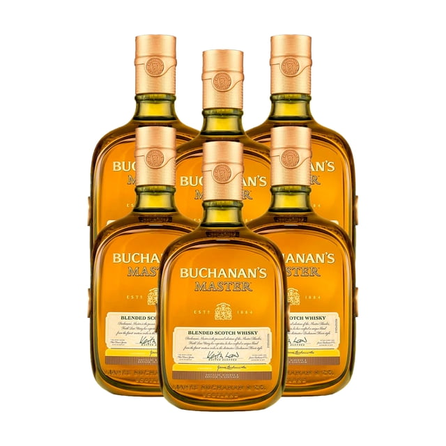 Pack de 6 Whisky Buchanans Master 1 Lt Importado Buchanan's Buchanans Buchanans