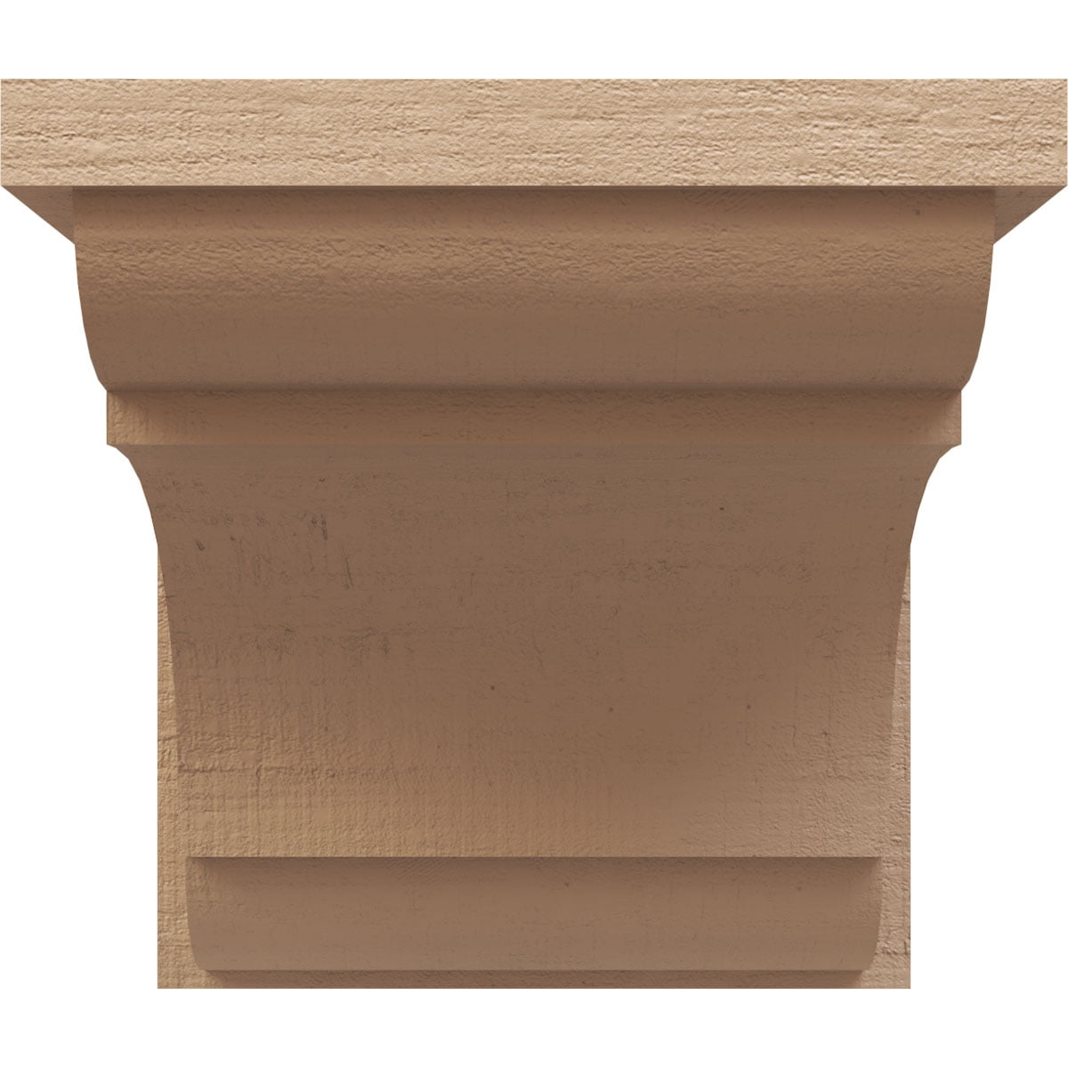 8"W x 8"D x 8"H Wide Bryant Rough Cedar Woodgrain TimberThane Corbel, Primed Tan