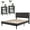 Black, variant on VECELO 3-Piece Bedroom Sets Bed Frame and 2 Nightstands