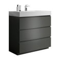thumbnail image 5 of 36" Gray Bathroom Vanity with Sink, Large Storage Freestanding Bathroom Vanity for Modern Bathroom, One-Piece White Sink Basin without Drain and Faucet, 5 of 9