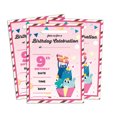 thumbnail image 1 of Darling Souvenir Pink Birthday Invitation Card 28 Pcs Fill or Write In Blank Invites Printable Party Supplies 5 x 7 Inches, 1 of 5