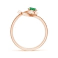thumbnail image 2 of ANGARA Natural Solitaire Emerald Infinity Knot Engagement Ring in 14K Rose Gold for Women (Size-5mm) | May Birthstone, Birthday, Anniversary, Jewelry Gift for Women | Natural Emerald Ring, 2 of 10