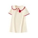 thumbnail image 1 of Odeerbi Niñas Vestido de Tenis Fresa Bordado Cuello Peter Pan Manga Corta Algodón Casual Vestido de Golf de Línea A, 1 of 5