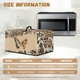 thumbnail image 6 of Whosucclay Butterfly Sunflower Leopard Cow Print Microwave Oven Dust Cover Non-Slip Microwave Oven Dust Cover Case Splash Proof Heat-Resistant Machine Protector with Top Handle-S, 6 of 7