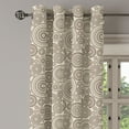 thumbnail image 2 of Ambesonne Beige Grommet Curtain, Circular Composition Lace, 50" x 84", Tan Brown, 2 of 6