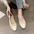 thumbnail image 1 of Zapatos planos, zapatos clásicos para mujer, básicos 2023, vestido con lazo de Color sólido, zapatos planos informales cómodos a la moda para mujer, zapatos planos 36 para mujer Gao Jinjia LED, 1 of 1