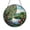 Acrylic 3.5 Inch, variant on Willow Tree Landscape Stained Glass Style Suncatcher Window Hanging Decor, Round Weeping Willow and Lily Pond Glass Window Panel Art, Decorative Nature Window Ornament for Home