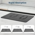 thumbnail image 5 of LIZEVINC Stone Bath Mat, Non-Slip Diatomaceous Earth, Super Absorbent Quick Dry Diatomite Shower Mat for Bathroom Floor, Fast Drying Bathroom Mat, 23.6" x 15.4", Deep Gray, 5 of 12