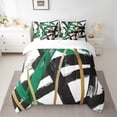 thumbnail image 2 of Homewish Geometric Stripes 7-Piece Twin Bedding Set - Abstract Lines Vintage, 2 of 8