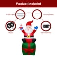 thumbnail image 4 of yeacher 6FT Inflatable Santa Claus Outdoor Decoration with LED Lights, IP4 Waterproof, 110V US Plug, Includes Ground Stakes & Windproof Ropes for Yard or Event Setup (16 Units Minimum Order), 4 of 6