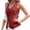 Red, variant on Summer Scoop Neckline Women Solid Slim Fit Button Down Vest Waistcoat Tops