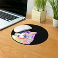 thumbnail image 5 of WIRESTER 7.88 in Round Mouse Pad with Non-Slip Rubber Base for Computers, Laptop, Office & Home - Pastel Colorful Cat Vector Portrait, 5 of 5