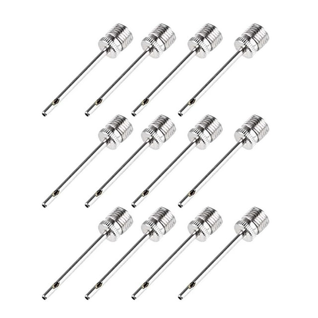 Inflator Accessories for Sports 12PCS Air Inflation Needle Port Set for Football Basketball Volleyball Rugby with Durable Brass and Tips 12PCS