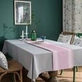 thumbnail image 4 of Table Runner Dresser Scarves 120 Inch Long, Rustic Modern Minimalist Art Linen Dining Table Runners White Stripe Line on Pink Tabletop Scarf for Wedding Holiday Party Kitchen, 4 of 9