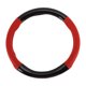 thumbnail image 1 of Cubierta de volante de cuero artificial PU Unique Bargains ABS Protector de volante de automóvil 14.96" Negro Rojo patrón de fibra de carbono, 1 of 6