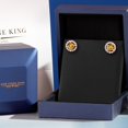 thumbnail image 5 of Gem Stone King 18K Rose Gold Plated Silver Women Stud Earrings with Removable Jackets Round Citrine and Moissanite (1.87 Cttw), 5 of 6