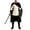 C_ Black Capes & Cloaks, variant on UTSJKR Men’s Medieval Cosplay Full Set, Hooded Long Cloak Matched with Scarf, Wrist Guards and Waist Belt for Halloween, Larp and Renaissance Fair Dress‑Up Green S