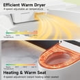 thumbnail image 4 of BCANHOME Smart Toilet with Built-in Bidet, One-piece Toilet Seat with Tankless Bidet, Auto Open Lid, Soft-closing Heat Seat, 1.28 Gallons Auto Flush, Massage Clean, Warm Wash/Dryer, Remote Control, 4 of 23