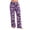 Kitty Purple, variant on Womens Ladies Plush Fleece PJ Pajama Pants 80139P, Navy Red Floral, Size S