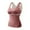Watermelon Red, variant on Womens Built in Bra Tank Tops Oversized Thermal Underwear Stretch Comfy Elegant Lace Underwear Breathable Solid Color Cami Khaki XXL