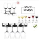 thumbnail image 2 of Estante para copas de vino, debajo del gabinete, soporte para copas de vino, colgador de almacenamiento, organizador colgante de metal para bar, cocina, 4 filas, negro, 2 of 5