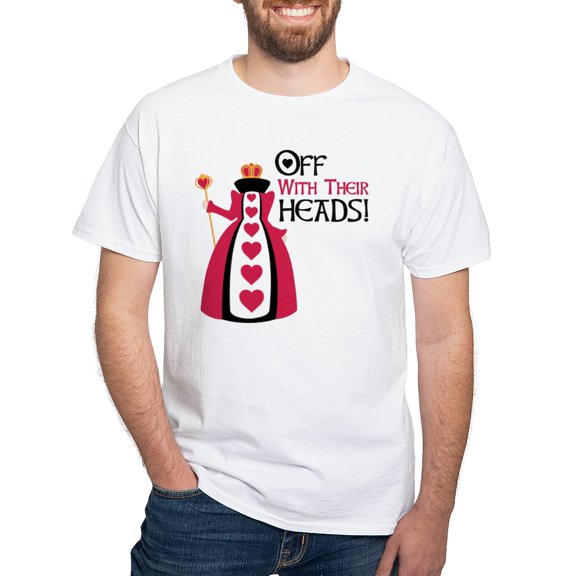 CafePress - OFF WITH THEIR HEADS! T Shirt - Men's White Classic Cotton T-Shirts
