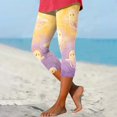 thumbnail image 2 of Bovemsi Leggings for Women Tummy Control High Waist Stretchy Halloween Graphic Yoga Pants, 7/8 Length Slim Workout Running Leggings Vacation Outfits for Women M Purple, 2 of 4