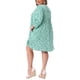 thumbnail image 3 of Vestido de verano de tallas grandes para mujeres, vestido midi fluido con escote en V y cordón, vestido babydoll 4X verde, 3 of 6