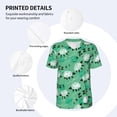 thumbnail image 3 of Uemuo Sheep Zzz Print Mens Polo Shirts Baseball T-shirt Performance Short Sleeve Golf Shirt Moisture Wicking Athletic Casual Collared T-Shirt-Large, 3 of 7
