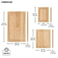 thumbnail image 4 of Farberware 3-piece Wood Utility Cutting Boards with Perimeter Juice Well, 4 of 16
